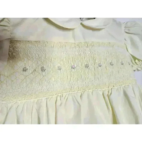 NWT Size 4T Petit Ami Yellow Floral Rose Smocked Dress - Picture 6 of 7